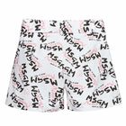 Girls White Logo Shorts, 1, hi-res