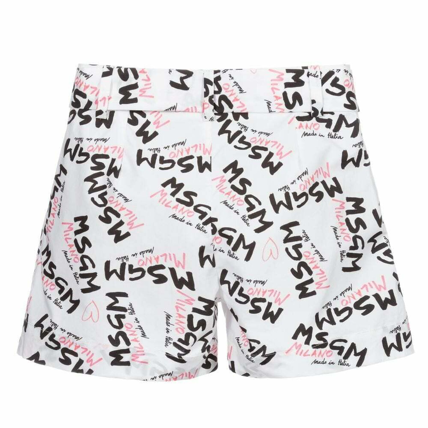 Girls White Logo Shorts, 1, hi-res image number null