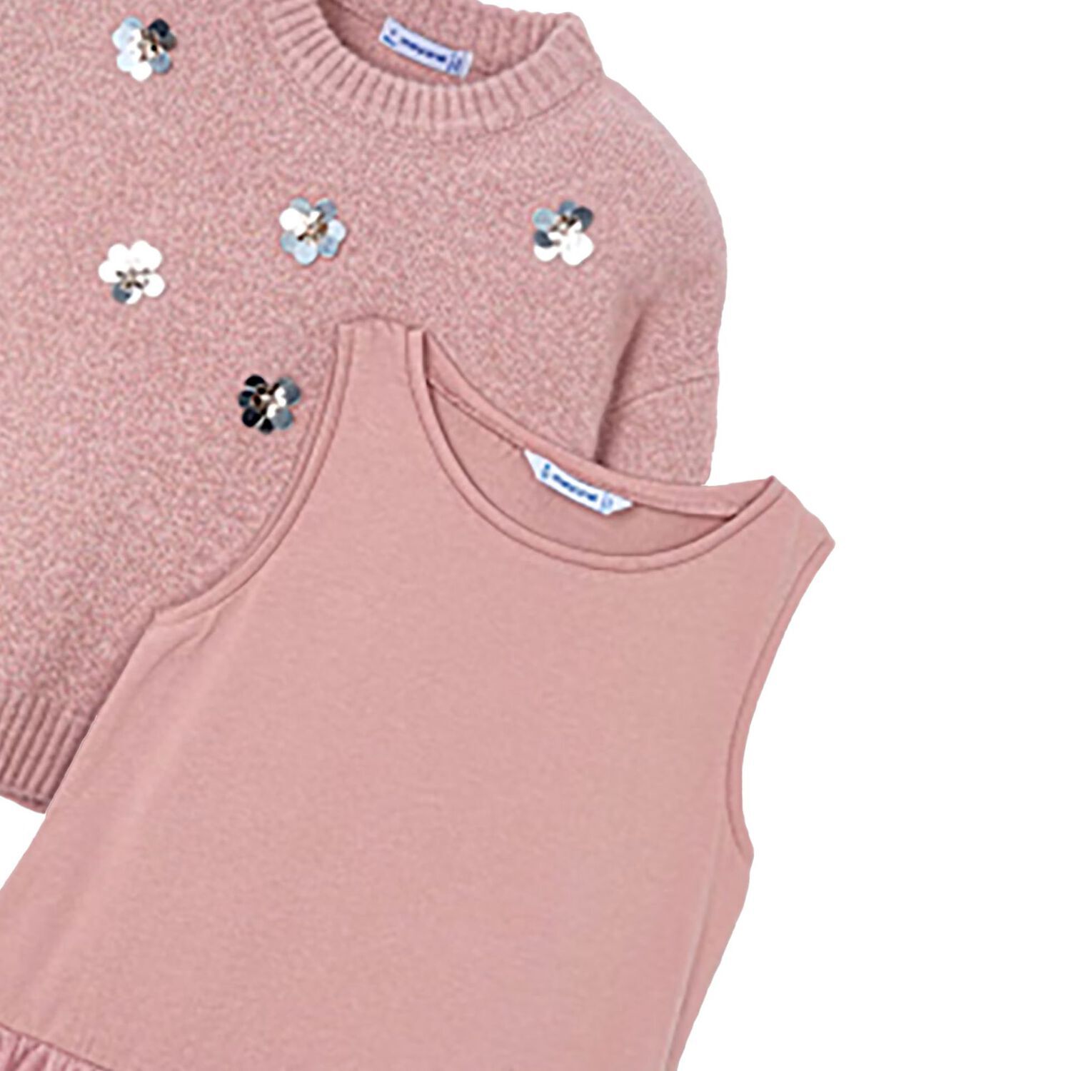 Girls Pink Tulle Dress Set, 1, hi-res