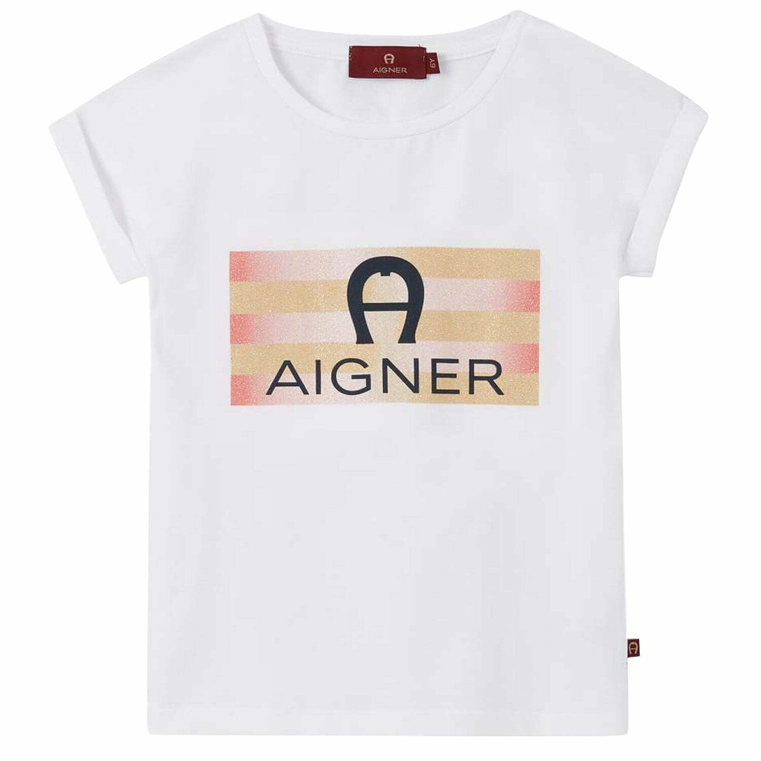 Girls White Logo T-Shirt, 1, hi-res image number null