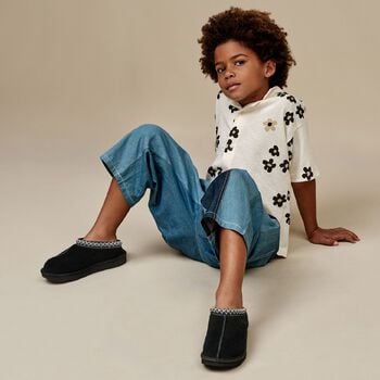 Black Tasman II Suede Mules