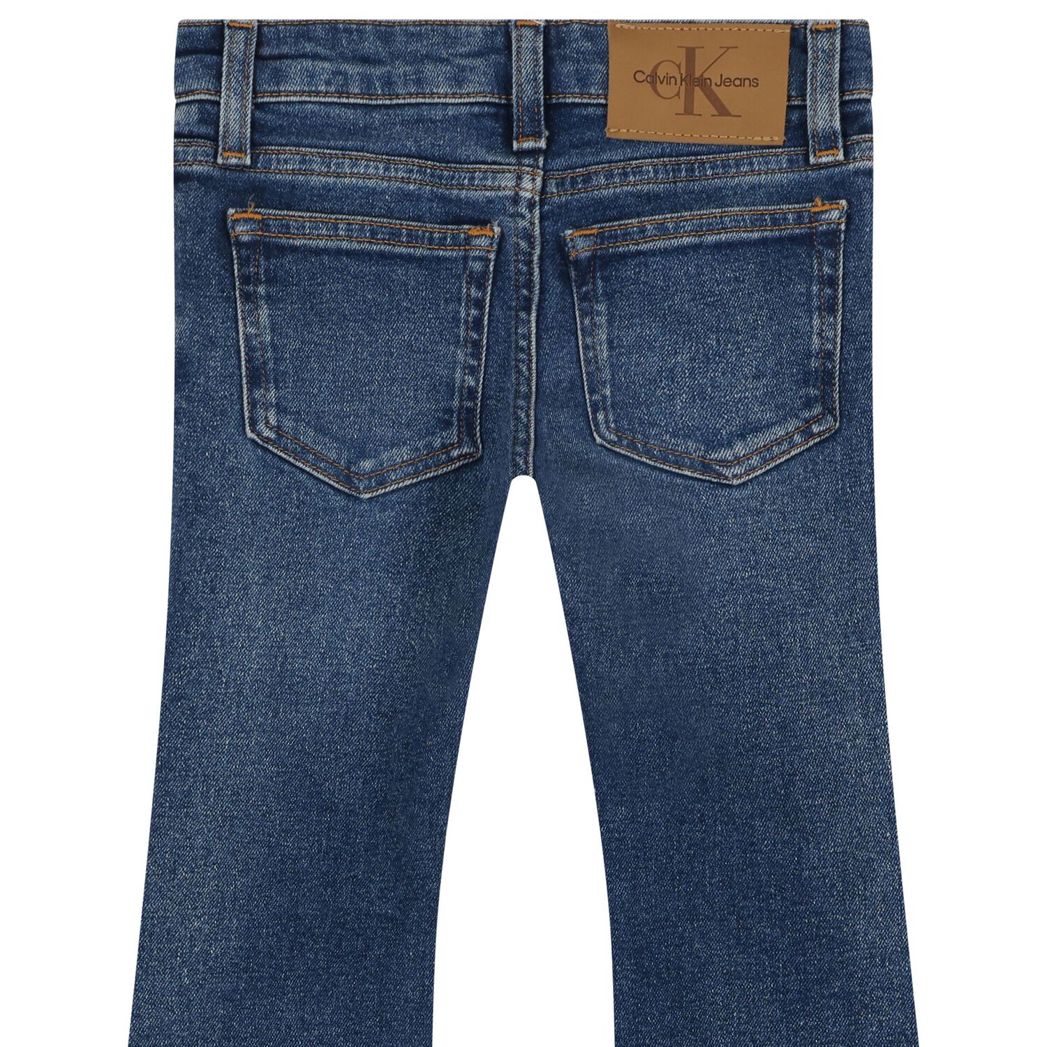 Girls Blue Denim Logo Jeans, 1, hi-res