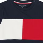 سويت شيرت اولاد بالشعار باللون الكحلى , 1, hi-res