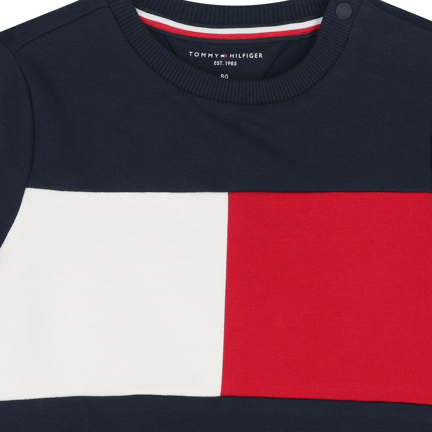 سويت شيرت اولاد بالشعار باللون الكحلى , 1, hi-res