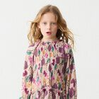 Girls Pink Chiffon Pleated Dress, 1, hi-res