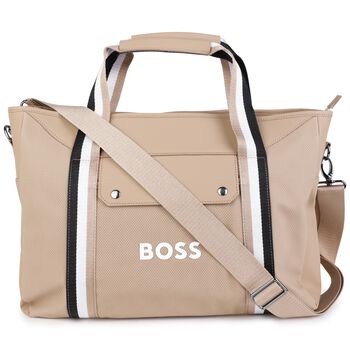 Beige Logo Baby Changing Bag 