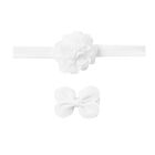 Baby Girls White Flower Headband & Clip Set, 3, hi-res