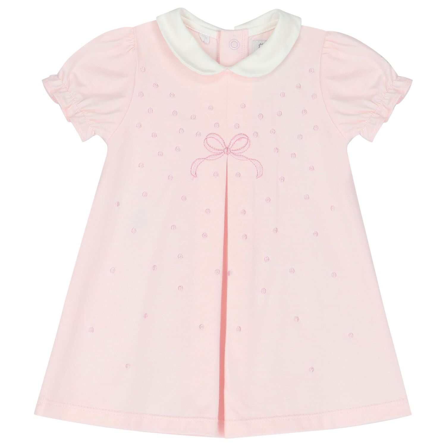 Baby Girls Pink Bow Dress Set, 2, hi-res