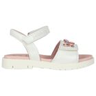 Girls White Butterfly Sandals, 1, hi-res