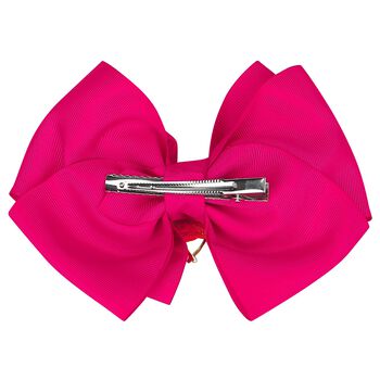 Girls Pink Bow Hairclip