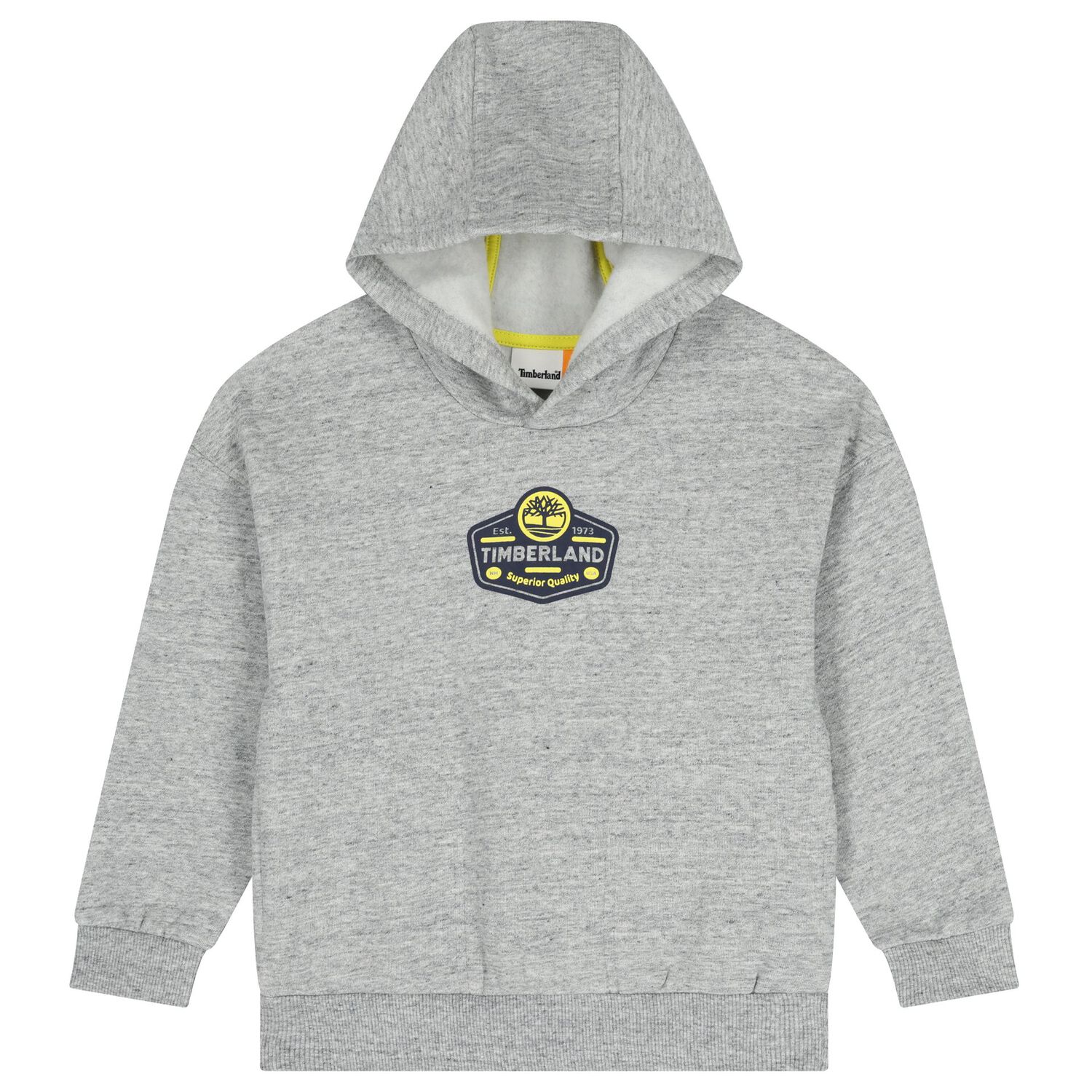 Boys Grey Logo Hooded Top, 1, hi-res image number null