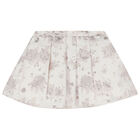 Girls Gold Satin & Jacquard Skirt Set, 1, hi-res