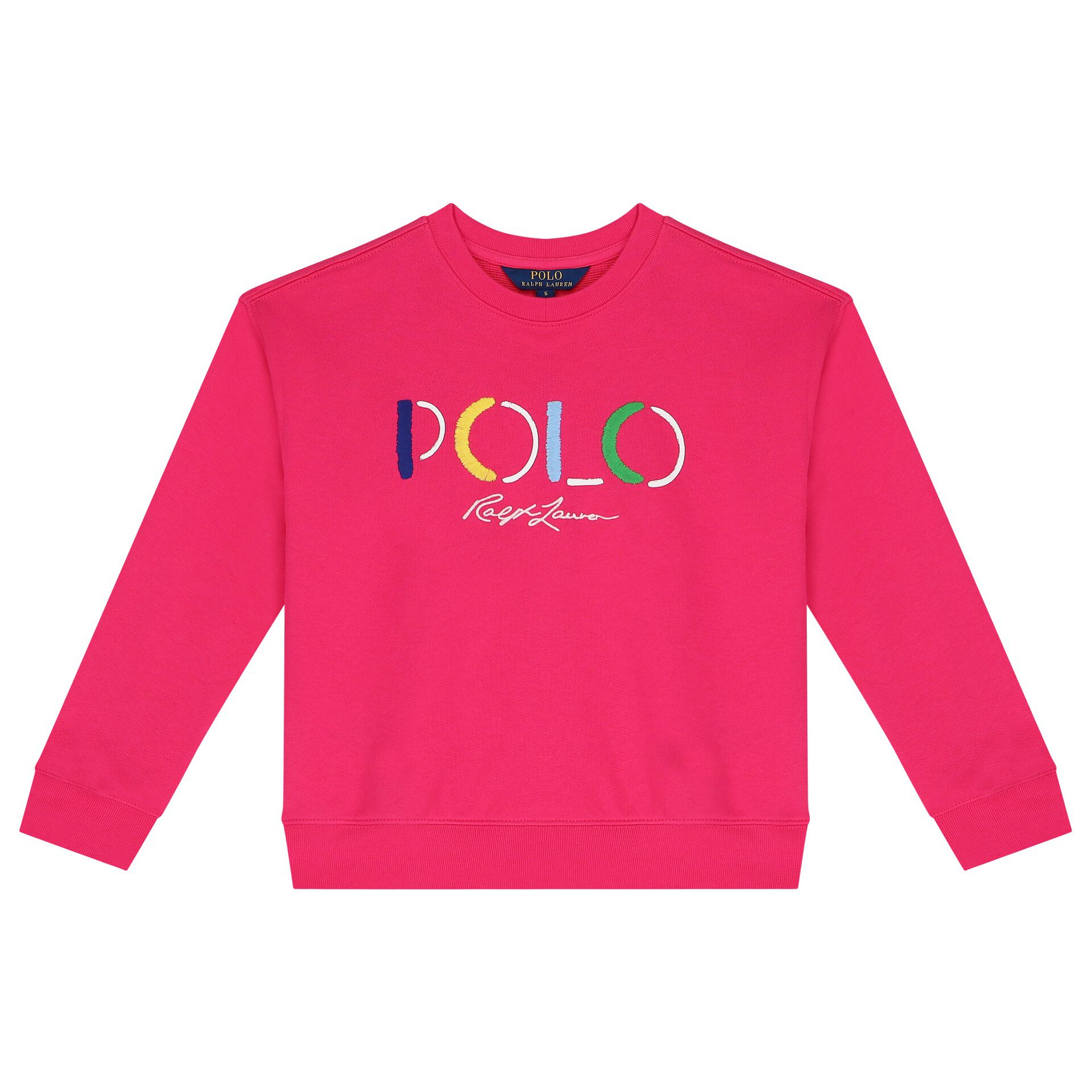 Ralph Lauren Girls Pink Logo Knitted Sweatshirt Junior Couture UAE