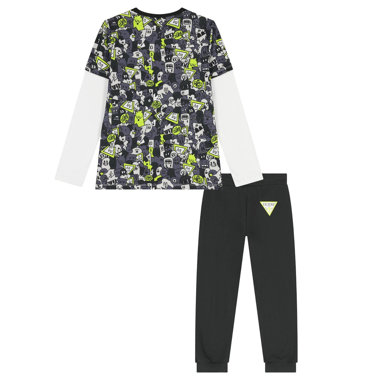 بدلة رياضية رمادية بشعار للأولاد, 4, hi-res image number null