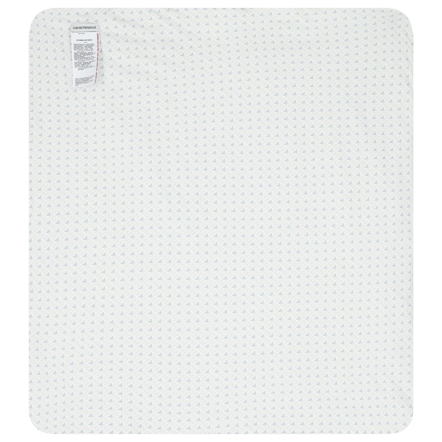 Baby Boys Ivory & Blue Logo Baby Blanket, 2, hi-res image number null