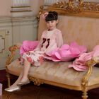 طوق شعر بطبعة الورود باللون الوردي , 1, hi-res