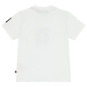 Younger Boys White Logo T-Shirt