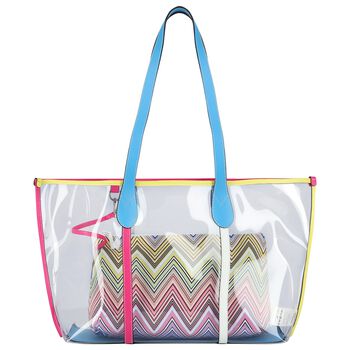 Girls Multi-Coloured Striped Tote Bag