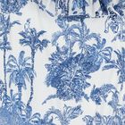 ملابس سباحة للبنات بنقشة أشجار النخيل باللونين الأبيض والأزرق , 1, hi-res