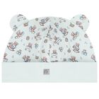 Baby Boys Blue Teddy Bear Logo Hat , 2, hi-res