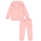 Younger Girls Pink Logo Tracksuit, 3, hi-res