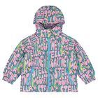 Girls Pink Logo Puffer Jacket, 1, hi-res
