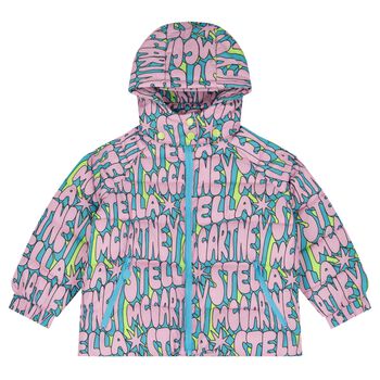 Girls Pink Logo Puffer Jacket