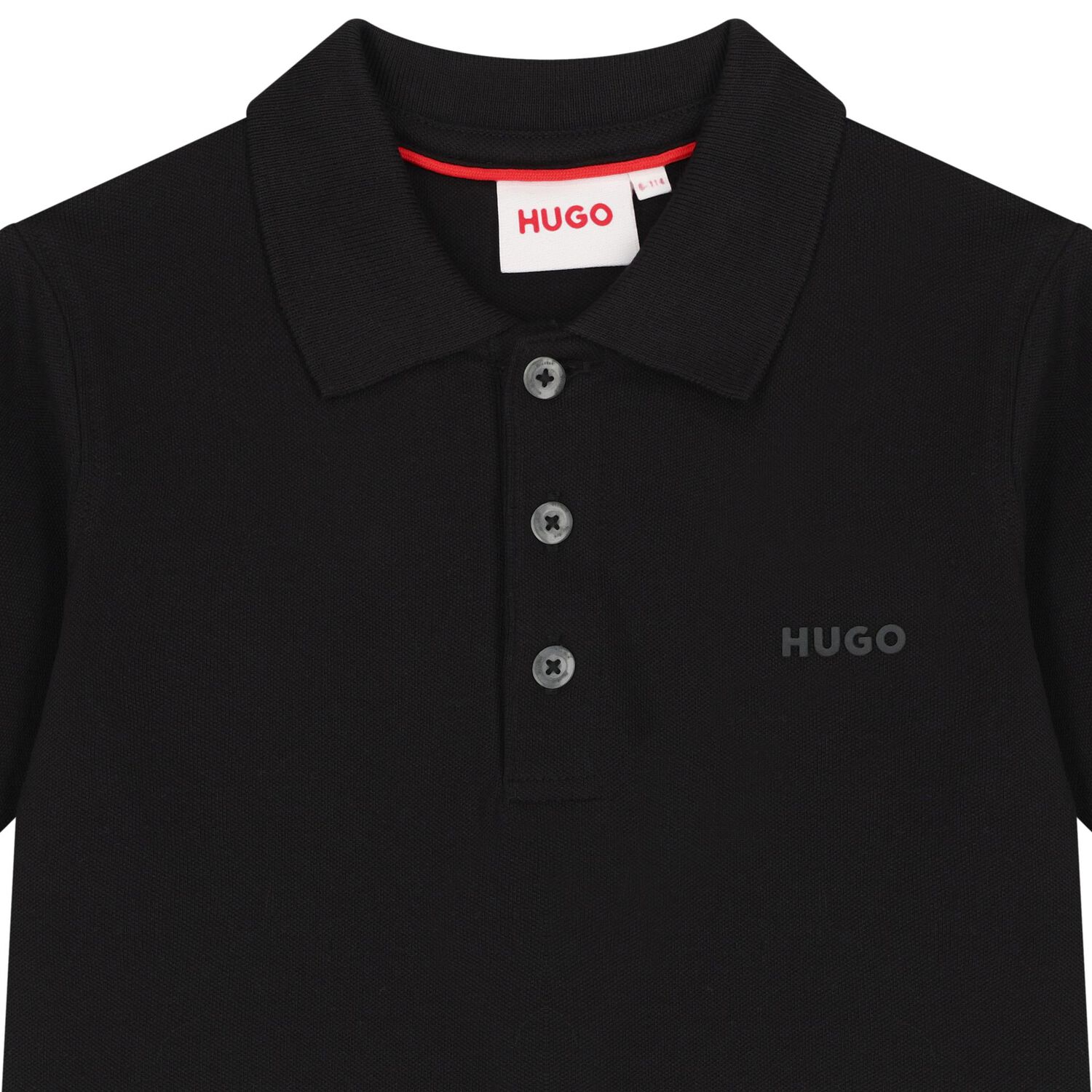 Boys Black Logo Polo Shirt, 1, hi-res image number null