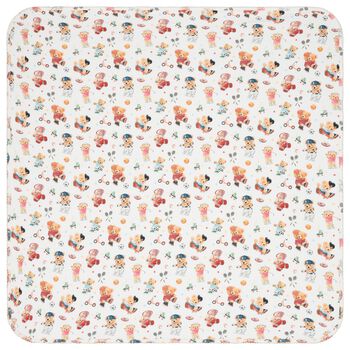 Baby Boys White Playful Bear Blanket