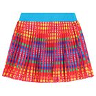 تنورة بنقاط مطوية باللون الوردي للبنات, 1, hi-res