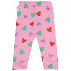 Younger Girls Pink Hearts Joggers, 1, hi-res
