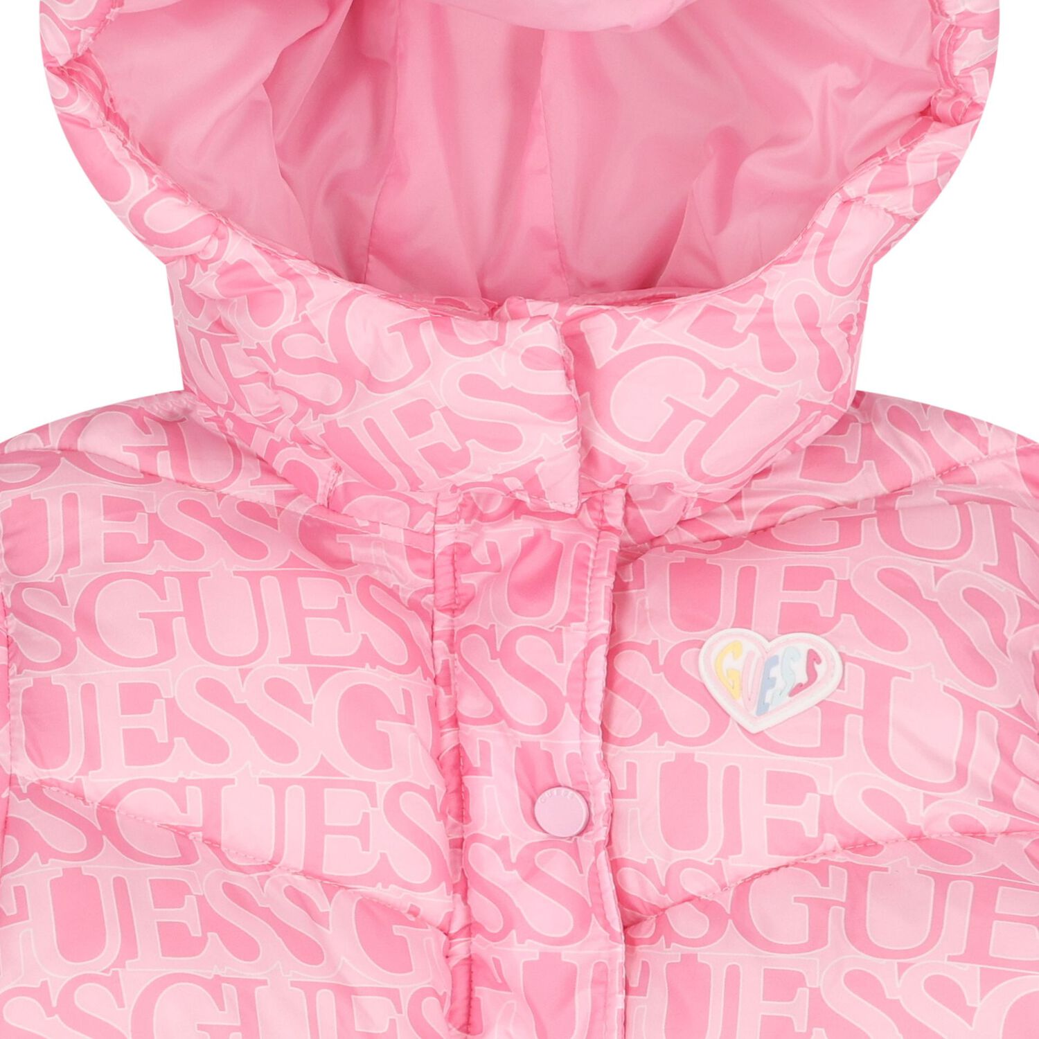 Girls Pink Logo Padded Jacket, 1, hi-res image number null