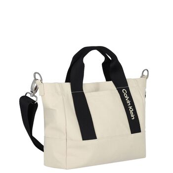 Girls Beige & Black Logo Bag