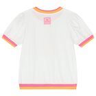 Girls White Logo T-Shirt, 1, hi-res