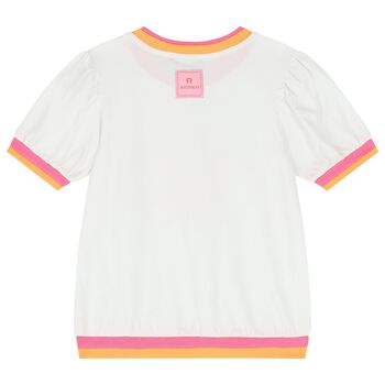 Girls White Logo T-Shirt