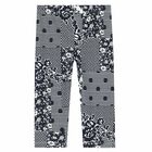 Girls White & Navy Leggings, 1, hi-res