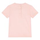 Younger Girls Pink Teddy Bear Logo T-Shirt, 2, hi-res