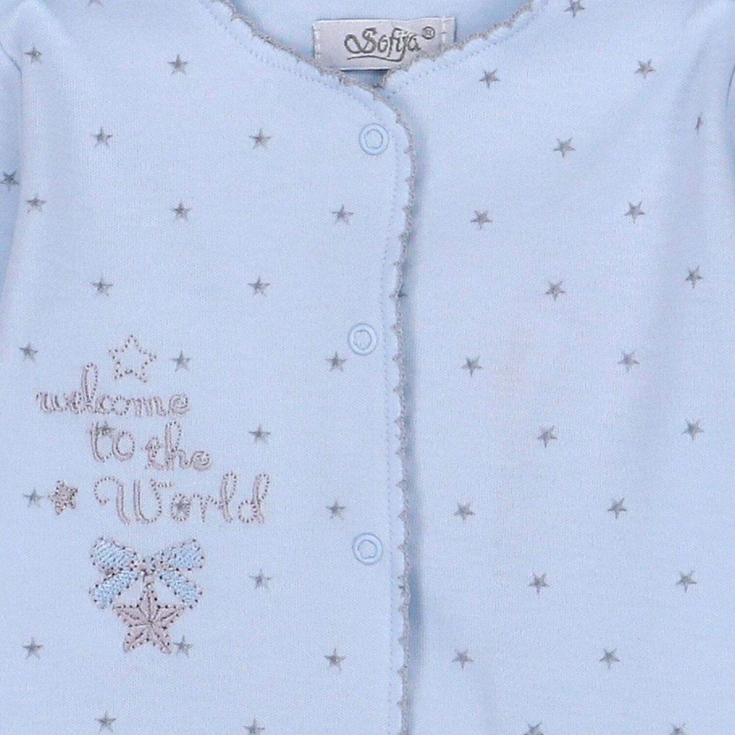 افرول قطن ولادي باللون الازرق, 1, hi-res