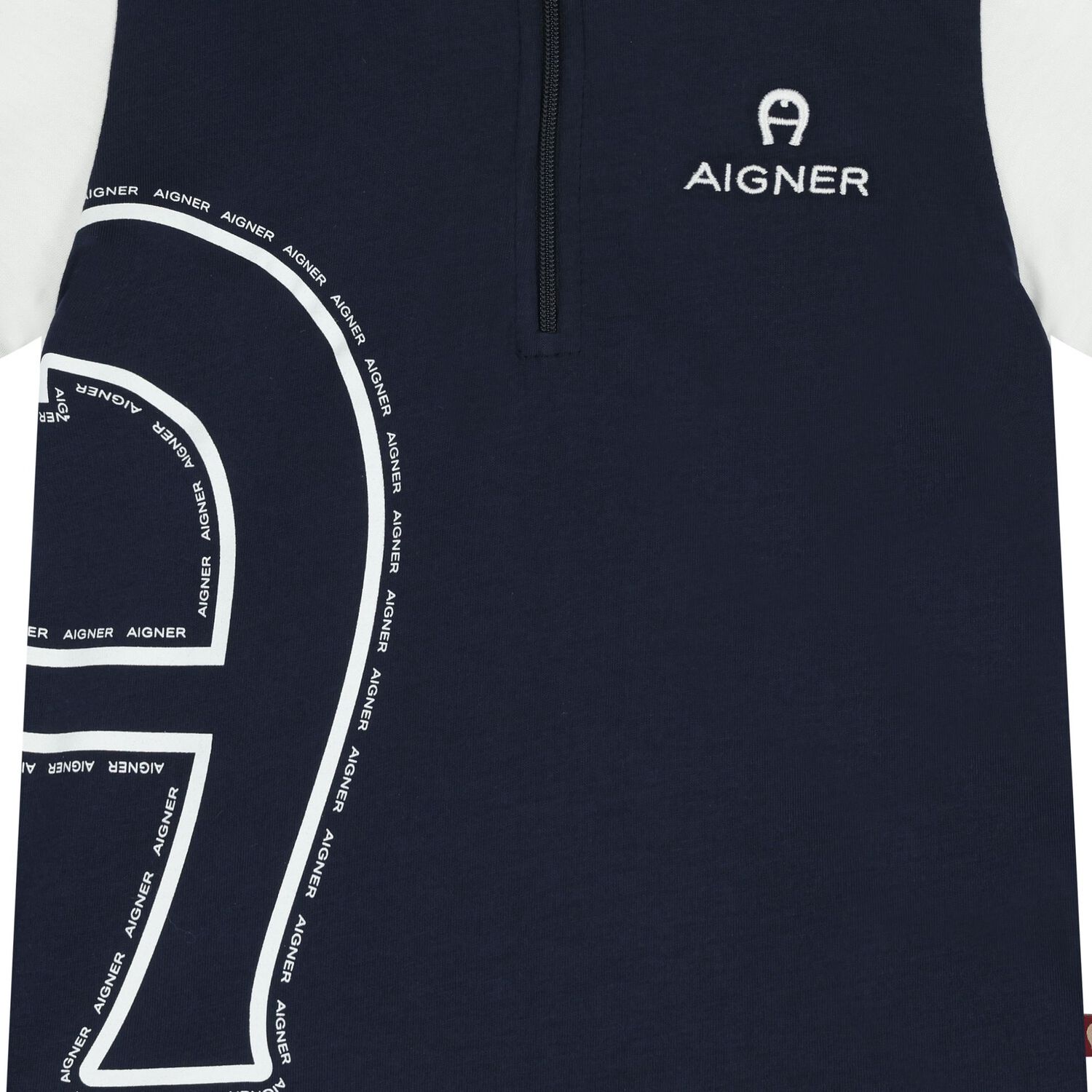 Younger Boys Navy Blue Logo Polo Shirt, 1, hi-res