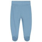 Baby Boys White & Blue Bodysuit Set, 1, hi-res