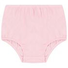 طقم فستان بولو بنات بالشعار باللون الوردي, 1, hi-res