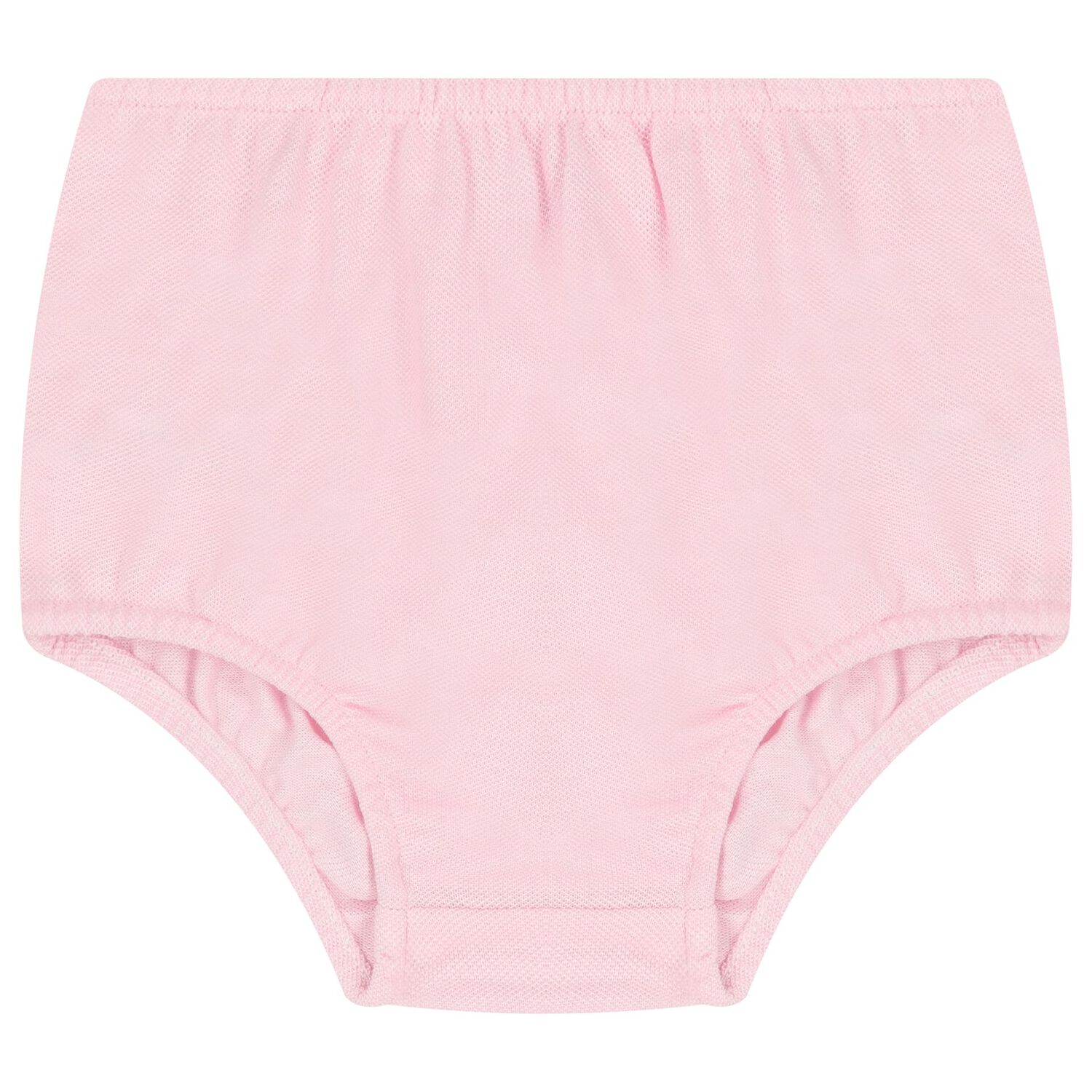 طقم فستان بولو بنات بالشعار باللون الوردي, 1, hi-res