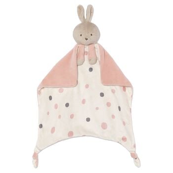 Baby Girls Ivory & Pink Teddy Bear Comforter