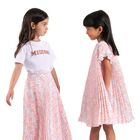 تيشيرت بنات بالشعار باللون الأبيض, 1, hi-res