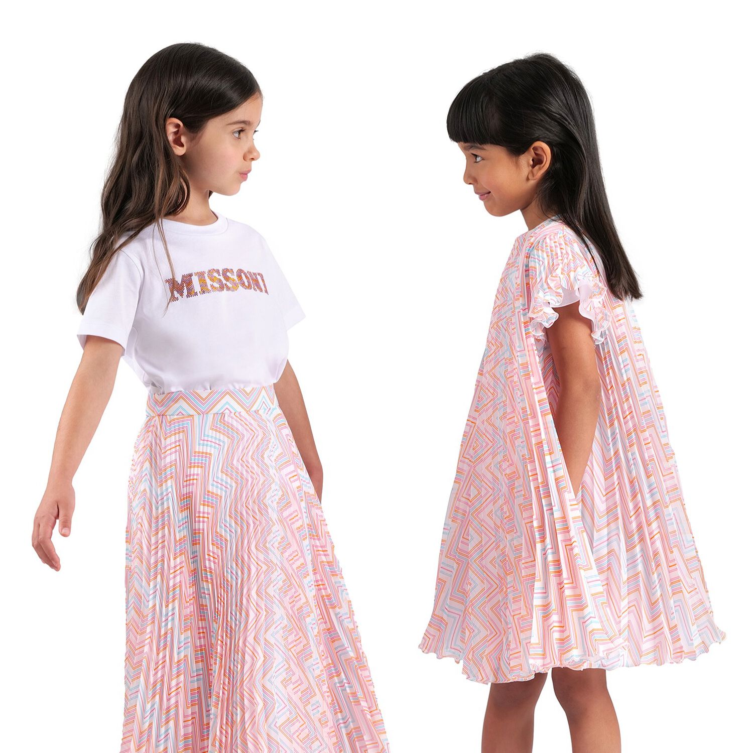 تيشيرت بنات بالشعار باللون الأبيض, 1, hi-res image number null