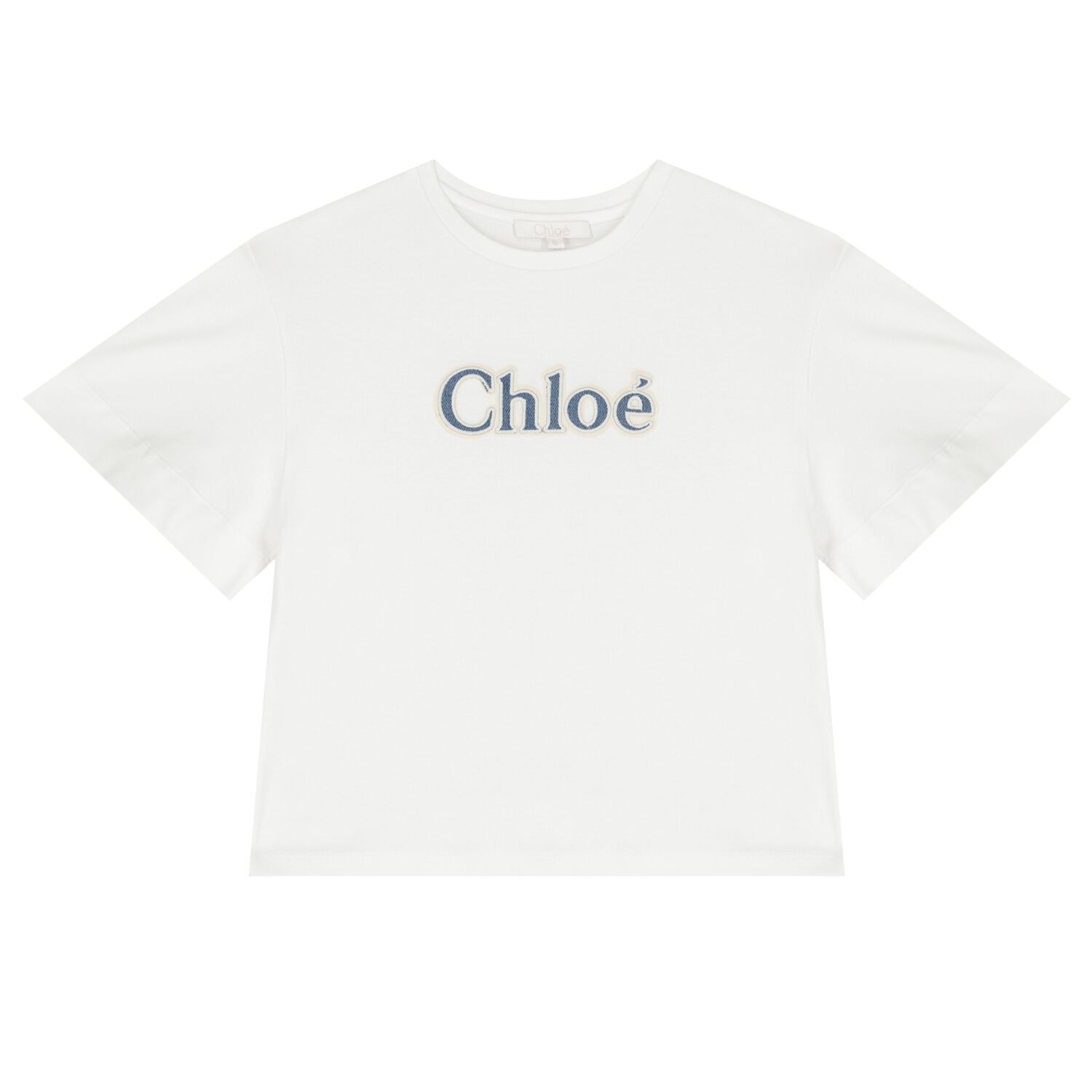 تيشيرت بنات بالشعار باللون العاجي, 1, hi-res