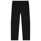 Girls Black Glittery Joggers, 1, hi-res