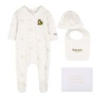 Ivory & Beige Tiger Logo Babygrow Gift Set, 1, hi-res