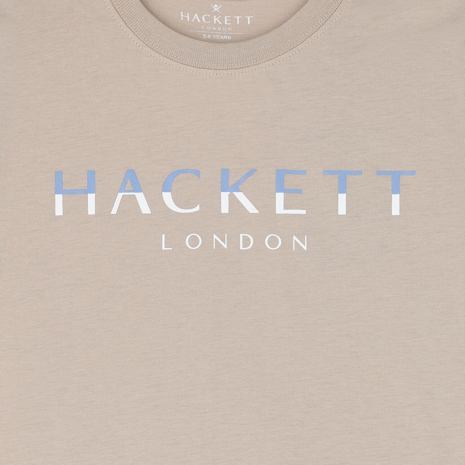 Boys Beige Logo T-Shirt, 7, hi-res