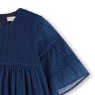 فستان بنات بالشعار متعدد الطبقات باللون الكحلى , 1, hi-res